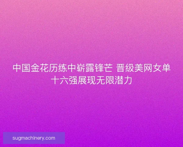 中国金花历练中崭露锋芒 晋级美网女单十六强展现无限潜力