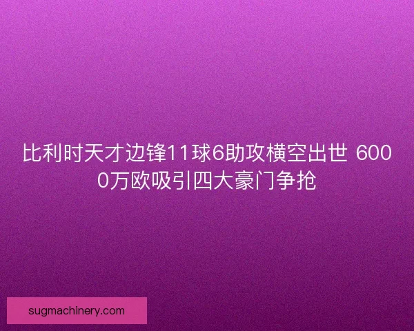 比利时天才边锋11球6助攻横空出世 6000万欧吸引四大豪门争抢